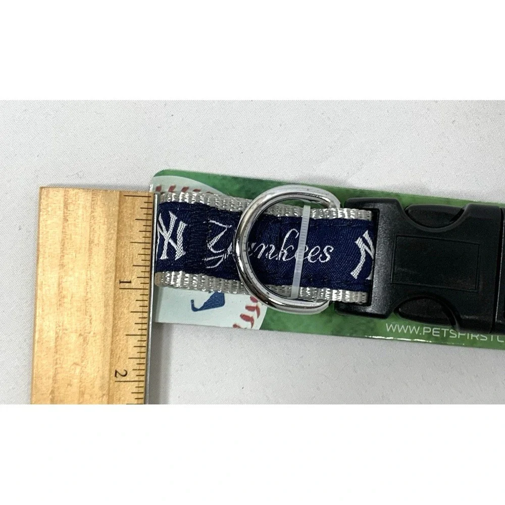 New York Yankees MLB Dog Collar Large Webbing Strap 1